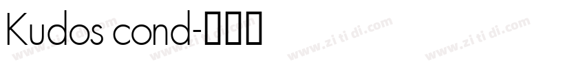 Kudos cond字体转换